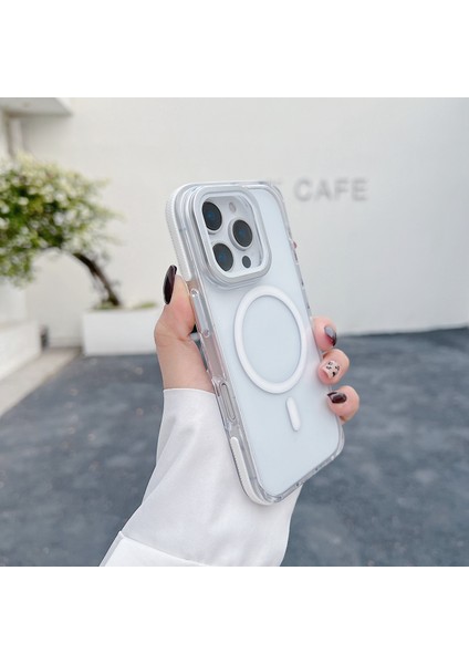 iPhone 16 Pro Max Manyetik Kılıf Tpu Akrilik Şeffaf Telefon Arka Kapağı Lens Koruyucu Ayaklı (Yurt Dışından) fiyatları