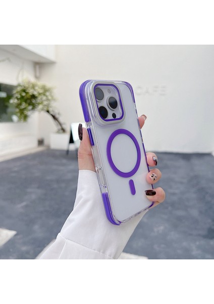 iPhone 16 Pro Max Manyetik Kılıf Tpu Akrilik Şeffaf Telefon Arka Kapağı Lens Koruyucu Ayaklı (Yurt Dışından) fiyatları