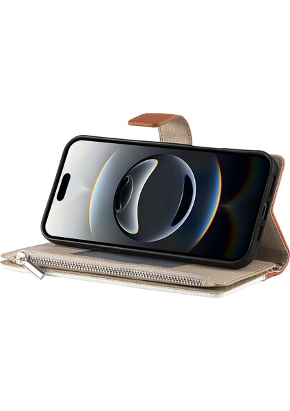 iPhone 16 Pro Max Fermuarlı Cep Cüzdan Renkli Eklemeli Deri Kapaklı Telefon Kılıfı Kayışlı (Yurt Dışından) fiyatları