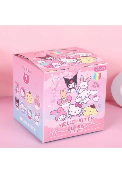 Sanrio Çizgi Film Silgisi 32PCS Anime Kuromi Hello Kitty Kawaii Öğrenci Kırtasiye Silgi Temizleme Aracı Okulu Çocuk Prizescolor: 1BOX-32PCS (Yurt Dışından)