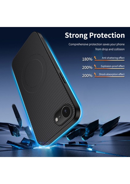 iPhone 16E Karbon Fiber Dokulu Pc Tpu Telefon Kılıfı Magsafe ile Uyumlu (Yurt Dışından) fiyatları