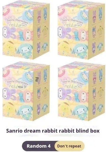 6 Parçalı Set Sanrio Hello Kitty Kuromi Mymelody Kutu Sevimli Karikatür Bebek Kutu Figür Dekor Koleksiyon Model Oyuncaklar Renk: Random 4 (Yurt Dışından)