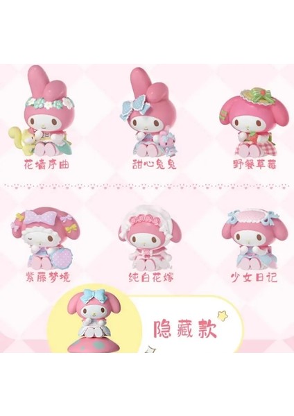 Miniso Sanrio Mymelody Gizli Orman Çay Partisi Kutu Pvc Sevimli Anime Masaüstü Dekoru Girlscolor Için Tahsilal Hediyesi: Random 1 (Yurt Dışından)