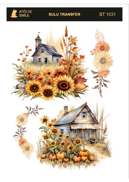 ST1031 Açık Zemin Sulu Transfer 25*35 cm