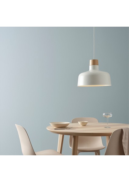 Bunkeflo Sarkıt Lamba Beyaz Huş 36 cm Modern Şık Aydınlatma Yemek Masası Dekoratif E27 Duy Ev Ofis Atmosfer Işığı modelleri