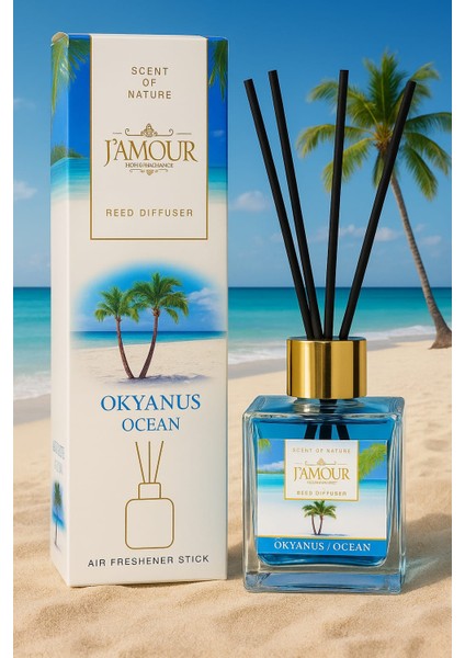 Okyanus Esintisi Bambu Çubuklu Oda Kokusu 100 ml – Ferahlatıcı Deniz Notalı Koku