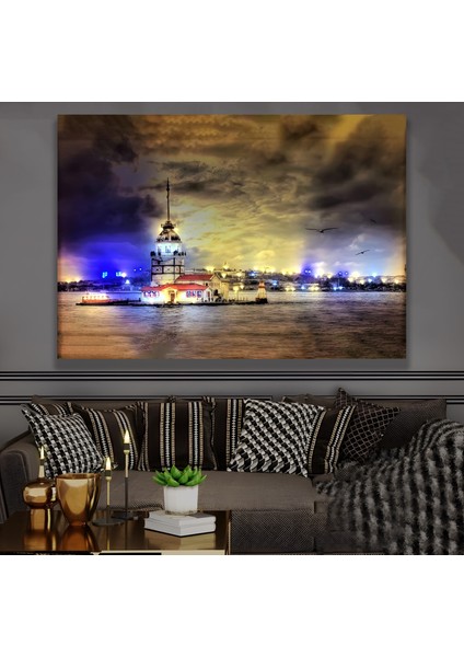 LED Işıklı Uzaktan Kumandalı Kız Kulesi Kanvas Tablo fırsatları