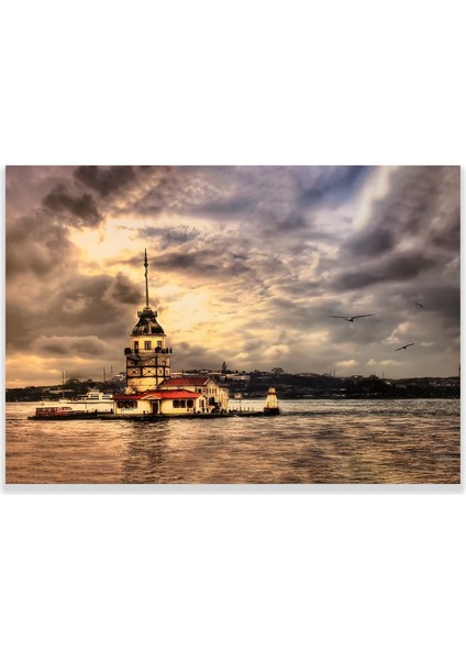 LED Işıklı Uzaktan Kumandalı Kız Kulesi Kanvas Tablo indirimleri