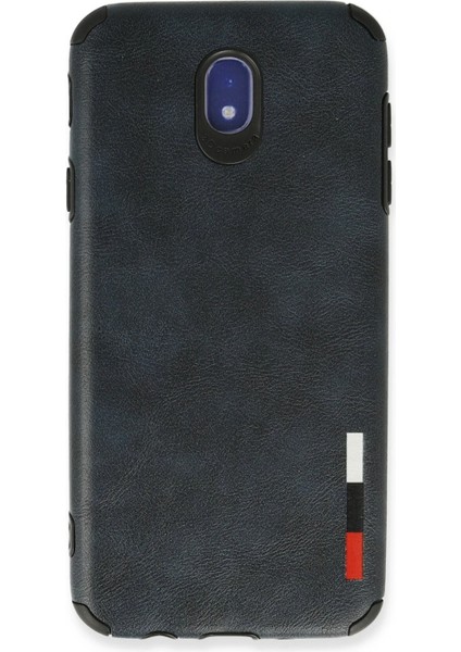 Samsung Galaxy J7 Pro / J730 Kılıf Loop Deri Silikon - Lacivert Svlrs