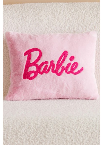 Barbie Nakışlı Peluş Yastık, Pembe Kırlent Yastık 35CM x 45CM fiyatları