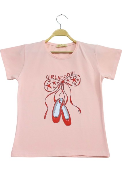 Girl Hood Ayakkabı Tshirt Pudra