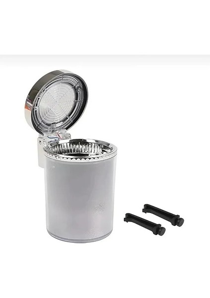 Universal 7 Renkli Rgb LED Işıklı Lüx Oto Küllük Kapaklı Spor Araç Içi Küllük Araba Küllüğü