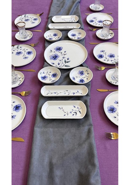 Purple Violet 6 Kişilik 21 Parça Kahvaltı Takımı fırsatları