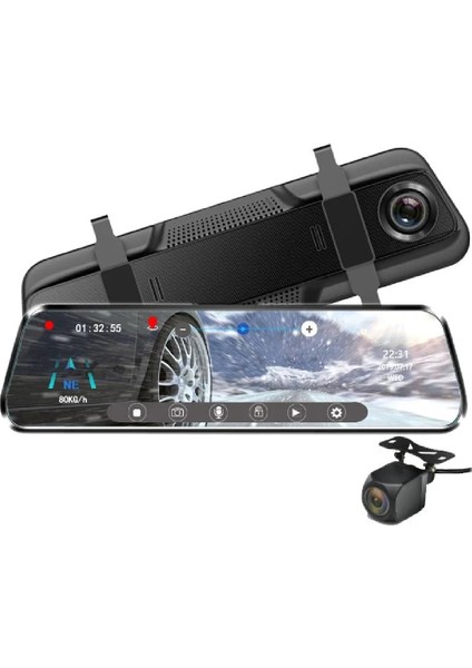RV-900F Araç Içi Dikiz Ayna Geri Kamera Dvr Araç Kamera Seti modelleri