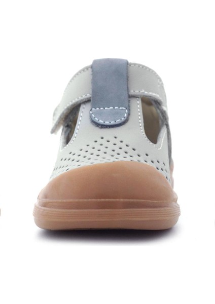 Shaun Hakiki Deri Açık Gri Cırtlı Anatomik Bebek Sandalet fırsatları