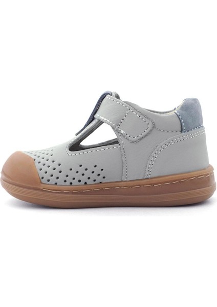 Shaun Hakiki Deri Açık Gri Cırtlı Anatomik Bebek Sandalet indirimleri