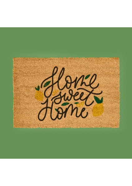Koko Home Sweet Home Kapı Önü Paspası - Renkli - 40X60 cm