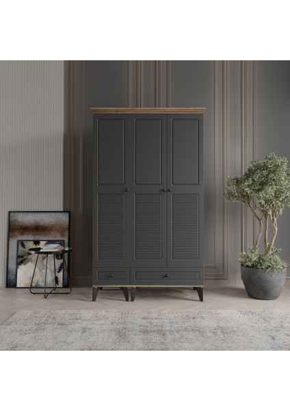 Nisa 3 Kapaklı Gardırop Dolap 120cm