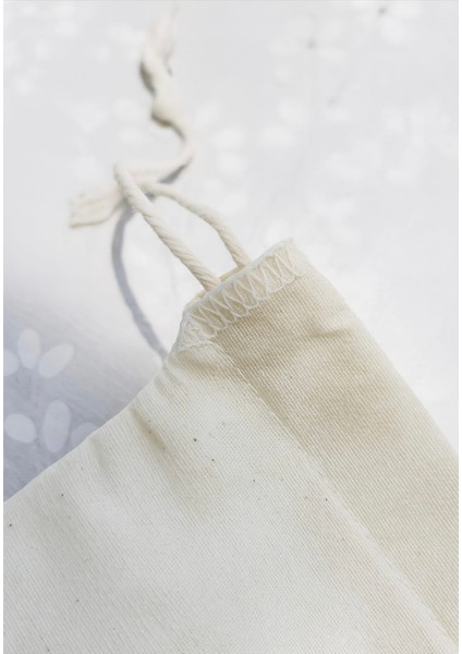 Ham Bez Natural 30×40CM Büzgülü Bez Kese Bez Poşet Çok Amaçlı Ekmek Kesesi
