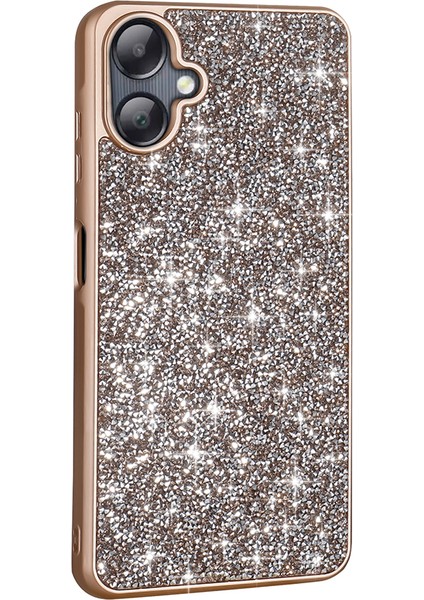 Galaxy A06 Kılıf Parlak Taşlı Tasarım Hzrv Pırlanta Kapak - Beyaz indirimleri