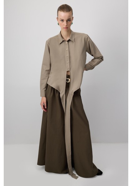 Belted Short Poplın Shırt fırsatları