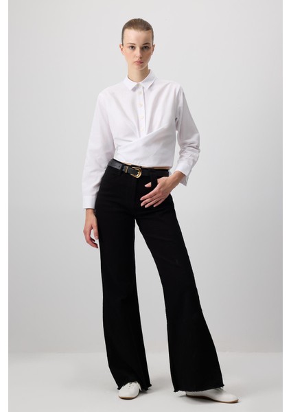Belted Short Poplın Shırt