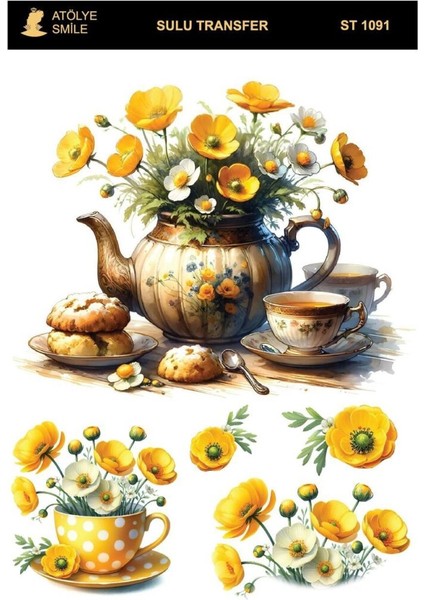 ST1091 Açık Zemin Sulu Transfer 25*35 cm