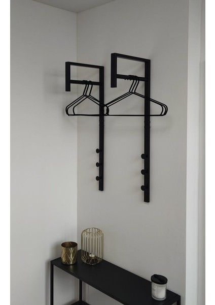 Metal Dekoratif Demir Duvar Askısı Metal Askılık Elbise Askısı Portmanto - Modern Design