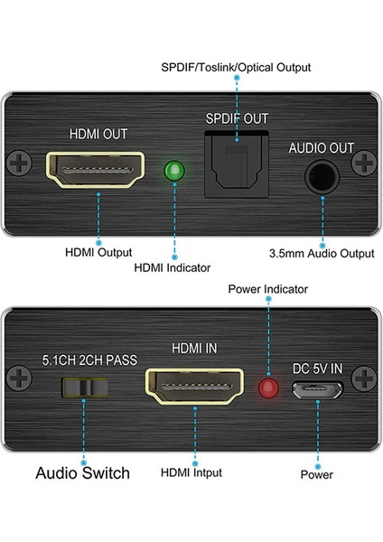 Hdmı To Hdmı Audio Optik 3D 4K HDMI Ses Ayırıcı Hdmı Optik Aux Ses Ayırıcı modelleri
