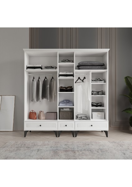 Nisa 5 Kapaklı Gardırop Dolap 200cm modelleri
