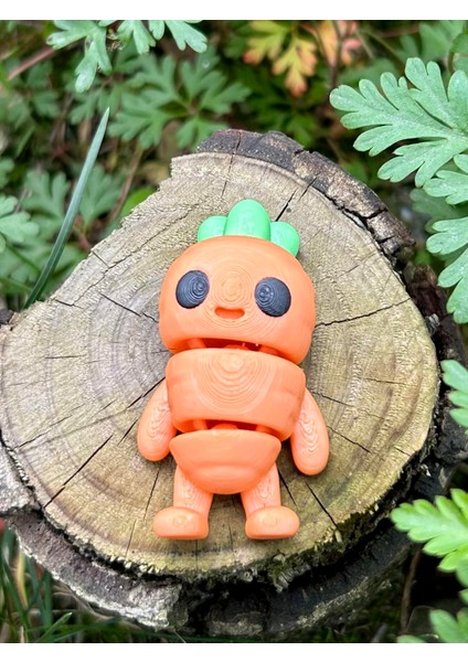 Havuç Oyuncak Figür - Kutunun En Cesur Zıplayanı 🥕3d Hareketli Organik Model -Orta Boy