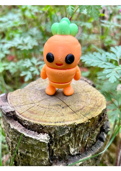 Havuç Oyuncak Figür - Kutunun En Cesur Zıplayanı 🥕3d Hareketli Organik Model -Orta Boy