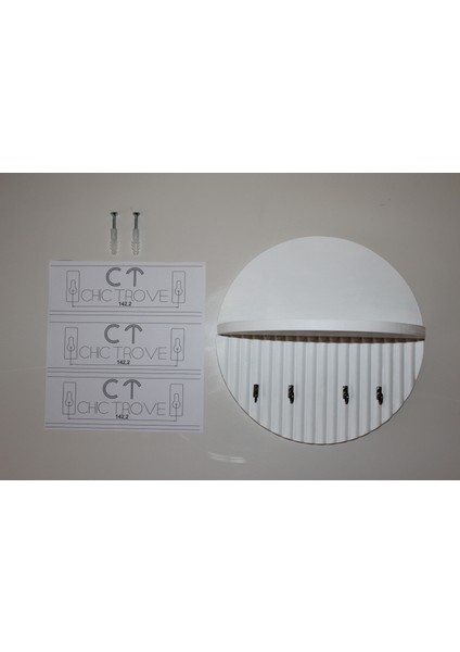 Anahtar Askısı Ahşap Duvar Tipi Anahtarlık Raflı Kancalı Dekoratif Yuvarlak Anahtarlık Yuvarlak modelleri