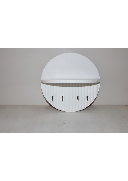 Anahtar Askısı Ahşap Duvar Tipi Anahtarlık Raflı Kancalı Dekoratif Yuvarlak Anahtarlık Yuvarlak fırsatları