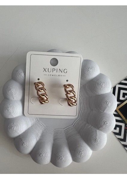 Xupıng Paslanmaz Sarı Zincir Model Çelik Küpe