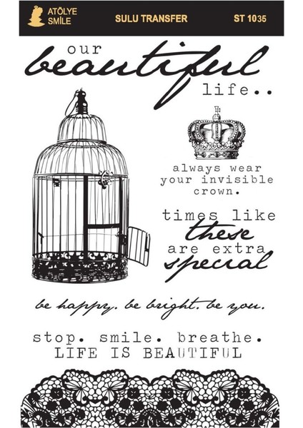 ST1035 Açık Zemin Sulu Transfer 25*35 cm