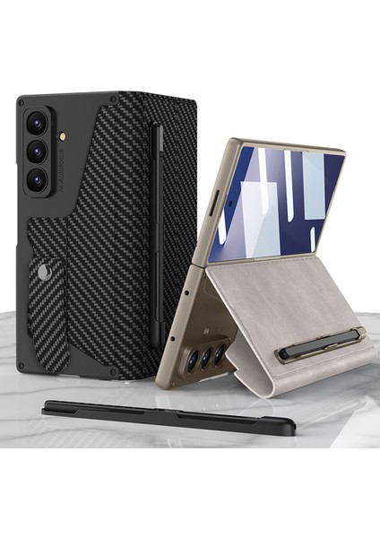 Samsung Galaxy Z Fold 7 Kalem Bölmeli Kapaklı Kadife Tasarım Kılıf modelleri