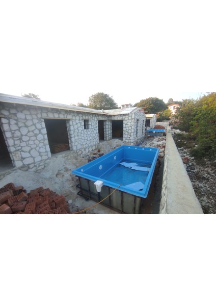 Fiberglass Polyester Havuz 3X6X1.45 Mavi fiyatları
