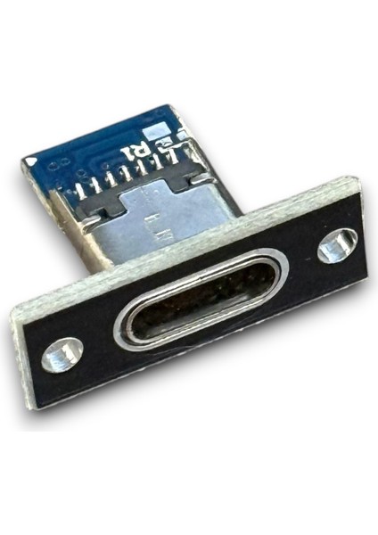 USB 3.1 Type-C Panel Montaj Dişi Soket 4 Pin Smd Lehimlenebilir Padler Konnektör Telefon Şarj Board