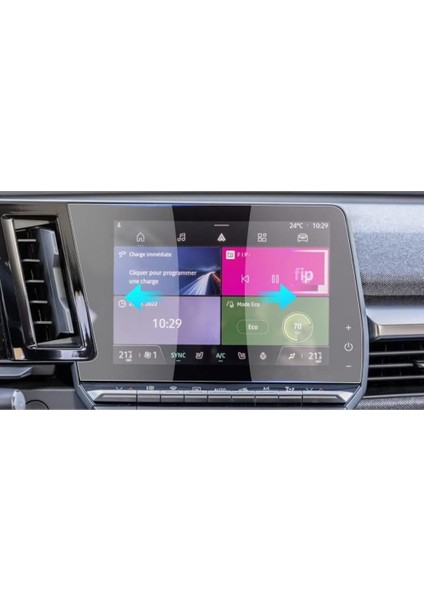 Renault Austral Multimedya Ekran Şeffaf Nano 9 Inç ve Dijital Gösterge Ekran Koruyucu 12.3 Inç 2'li Set modelleri