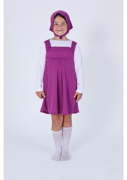 Maşa Kız Çocuk Kostümü