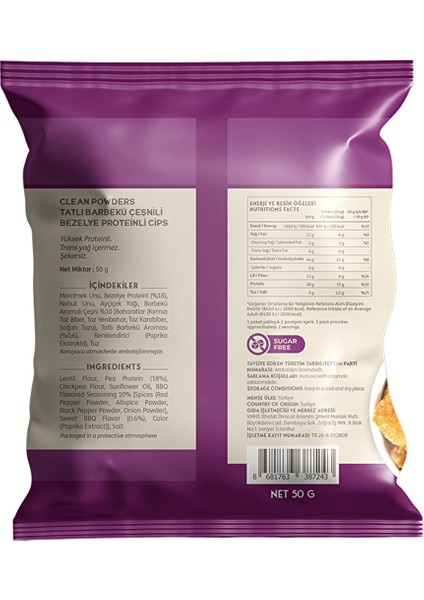 Protein Chips 50 gr Tatlı Barbekü 4 Adet fiyatları