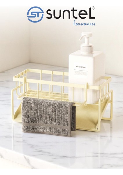 Tezgah Üstü Sıvı Sabunluk ve Süngerlik Organizer