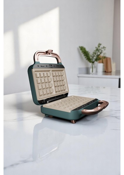Çıkarılabilir Yapışmaz Plakalı Ikili Waffle ve Mini Tost Makinesi FR-TM51 Triochef modelleri