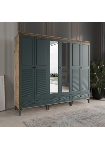 Nisa 6 Kapaklı Gardırop Dolap 240cm fiyatları