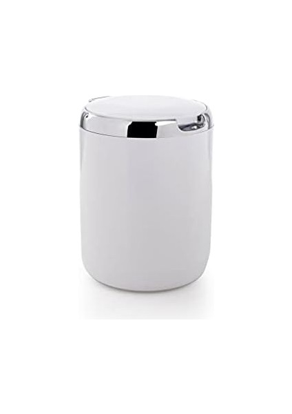 Plastik Kapaklı Pasifik Çöp Kovası 3lt 15,5 x 20 cm Beyaz