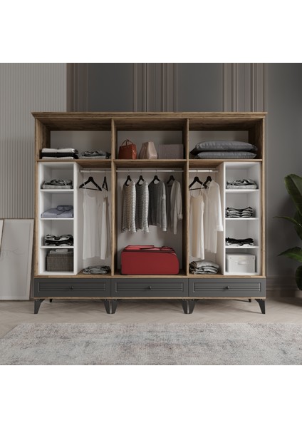 Nisa 6 Kapaklı Gardırop Dolap 240cm modelleri