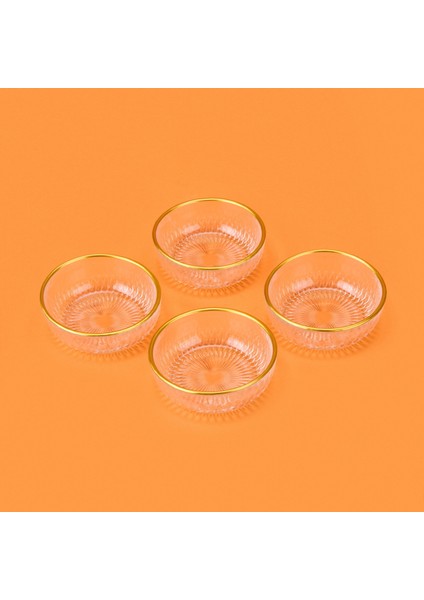 Kitchen Zelazo 4'lü Kase Seti - Şeffaf / Altın - 11,5 cm fiyatları