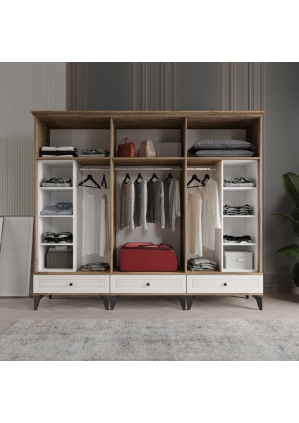 Nisa 6 Kapaklı Gardırop Dolap 240cm modelleri