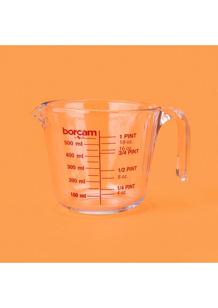 Borcam Ölçü Kabı - Şeffaf - 500 ml